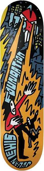 FOUNDATION LEWIS ROBOPOCOLYSPE SKATEBOARD DECK 8.63