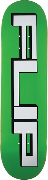 FLIP SQUARED LOGO SKATEBOARD DECK 8.25 GREEN