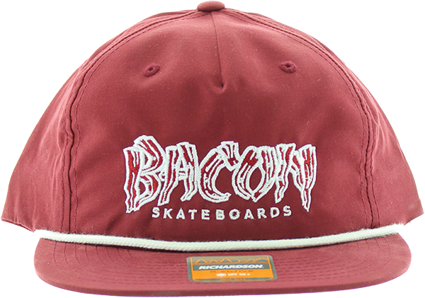 BACON RICHARDSON HAT ADJ BURGUNDY WHT