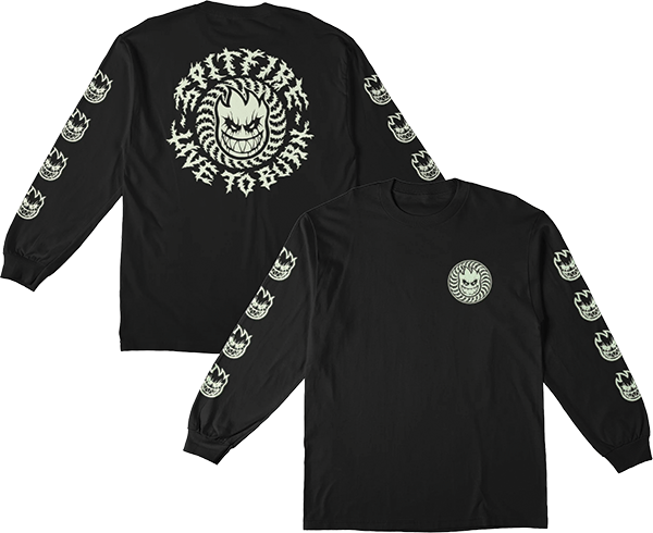 SPITFIRE DEATHMASK CLASSIC SLEEVE GLOW LS XLARGE BLACK