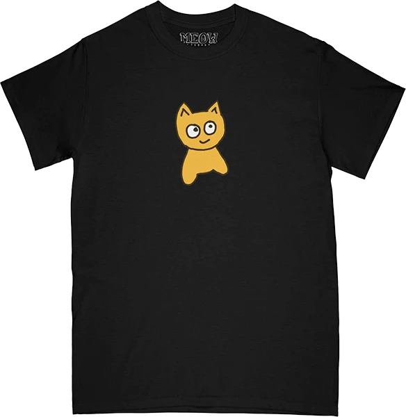 MEOW BIG CAT SS XLARGE BLACK