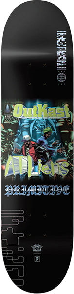 PRIMITIVE ATLIENS SKATEBOARD DECK 8.25 BLACK