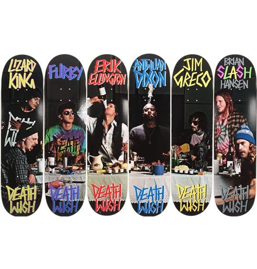 Deathwish Jake Hayes After Dinner Skateboard Deck Black Green 8.38x14.5 wb