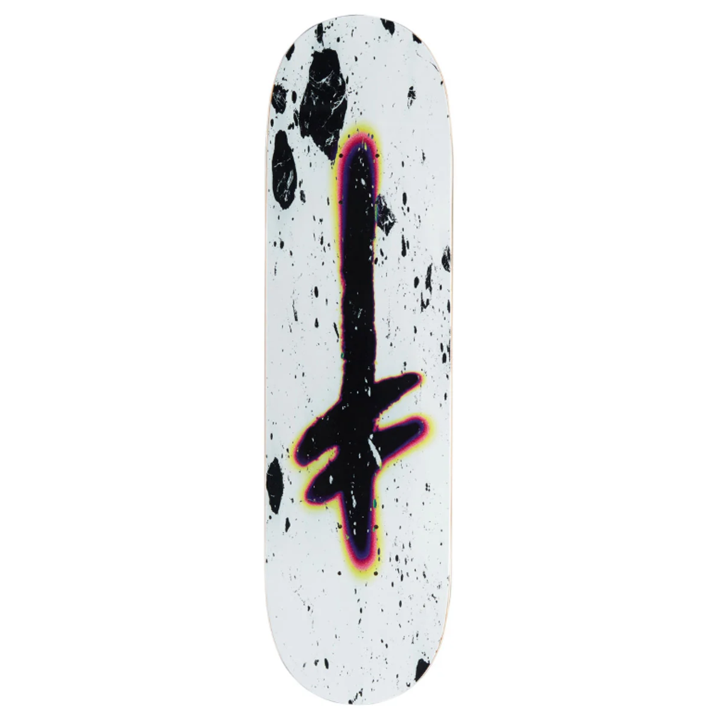 Deathwish Caustic Skateboard Deck White Black 8.38x14.5wb