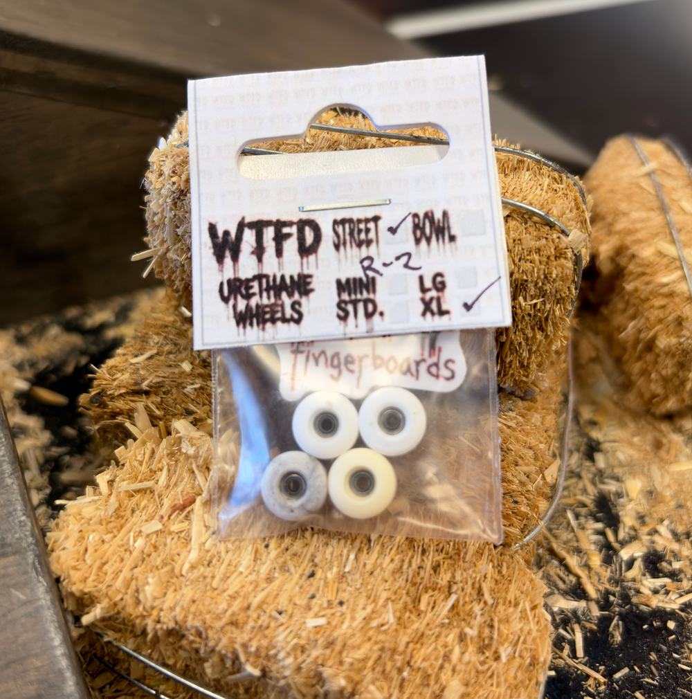 WTFD R2 Street Fingerboard Wheels Natural Grey Mix XL 8.5mx5m 65d