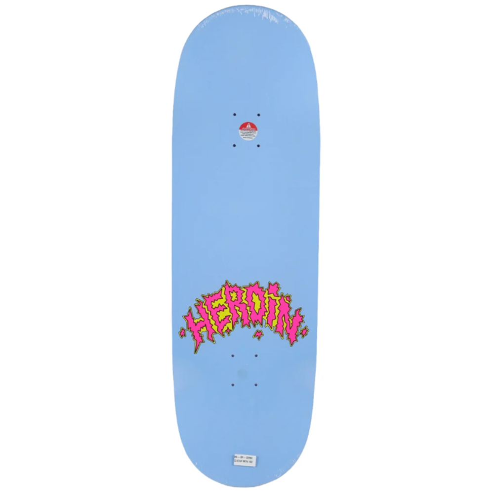 Heroin Craig Questions Scrap Metal Skateboard Deck Teal 10x14.3wb