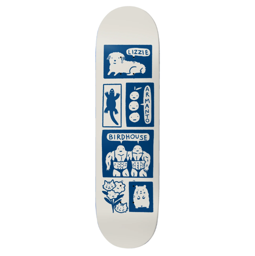 Birdhouse Lizzie Armanto Catalina Skateboard Deck White Blue 8.25x14.2wb