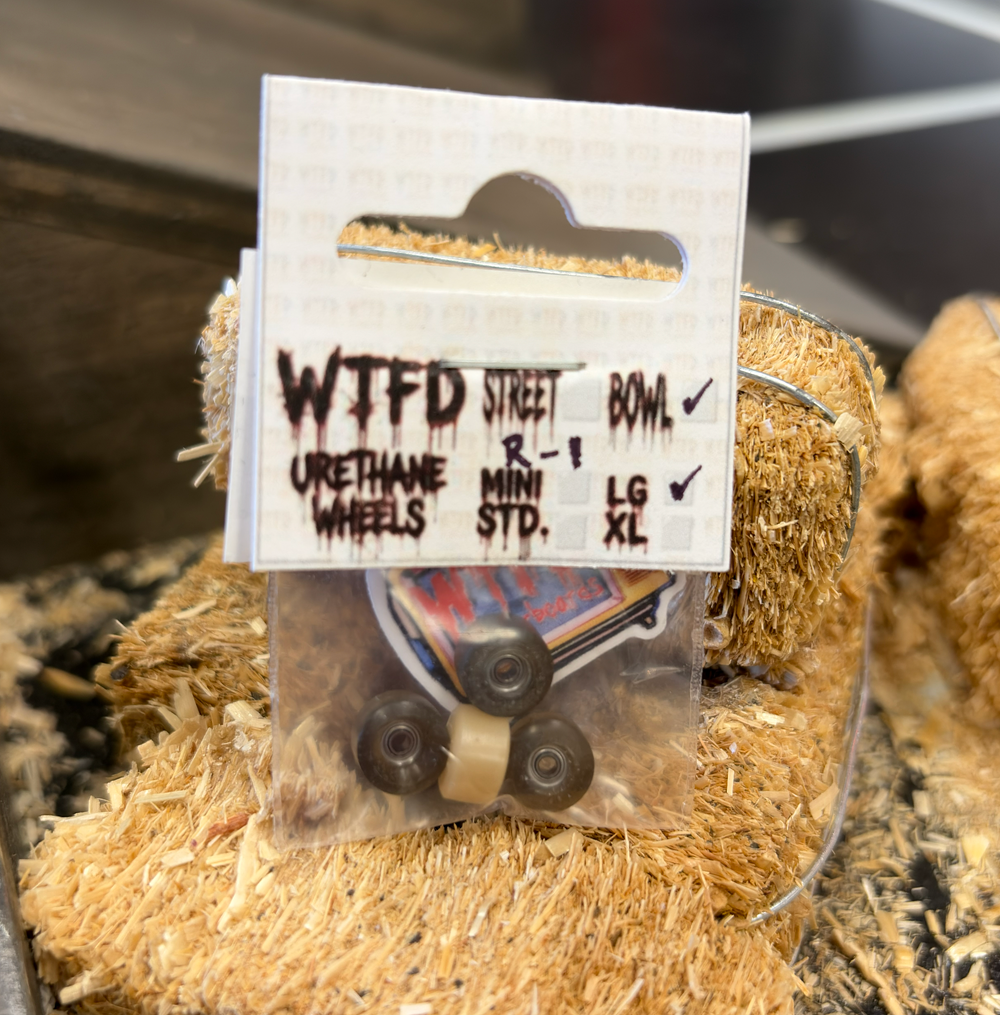 WTFD R1 Bowl Fingerboard Wheels Black Tan LG 8mx5m 60d