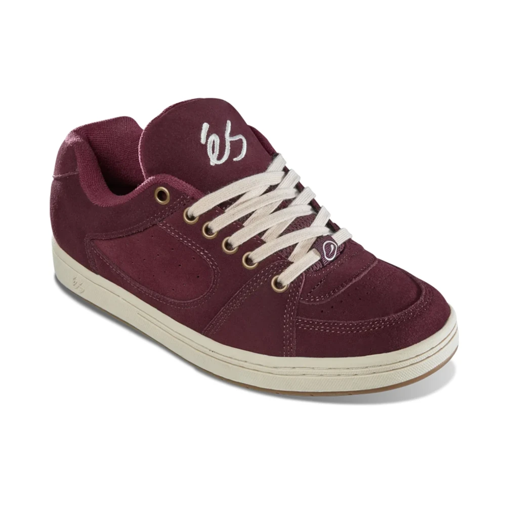 Es Accel Skate Shoes Burgundy Tan