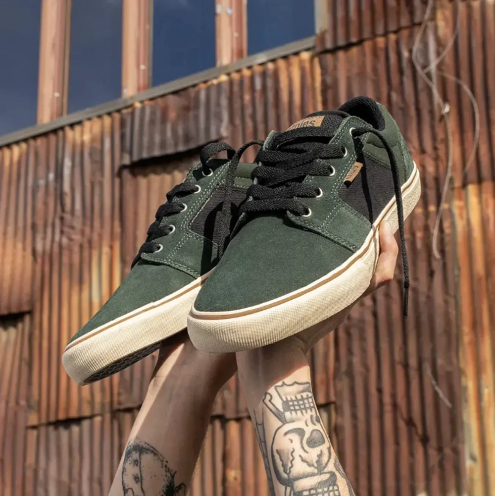 Etnies Barge LS Foundation Skate Shoes Green Black