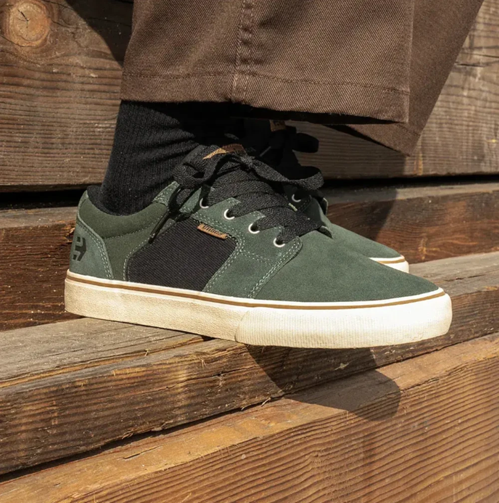 Etnies Barge LS Foundation Skate Shoes Green Black