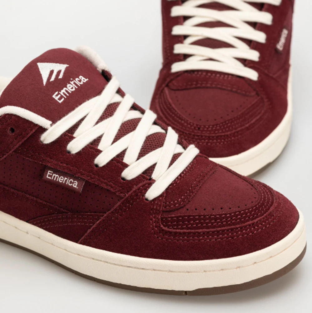 Emerica Mute Core Skate Shoes Burgundy