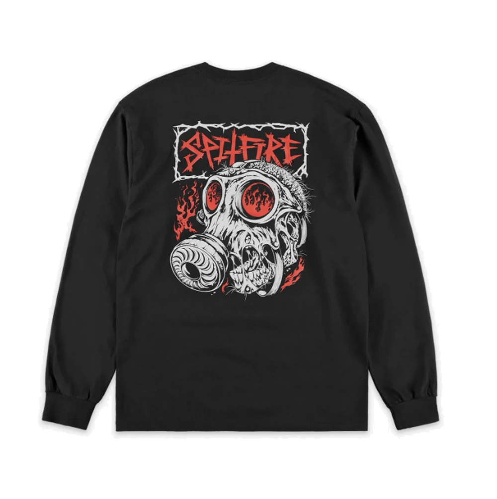 Spitfire Gas Mask Longsleeve Tshirt Black Large