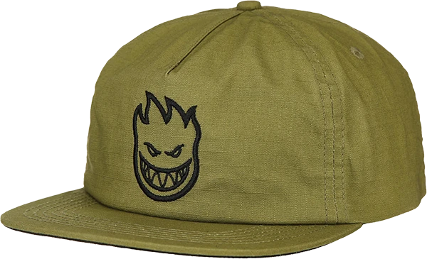 SPITFIRE BIGHEAD SNAPBACK ADJ-OLIVE RIPSTOP BLACK EMB