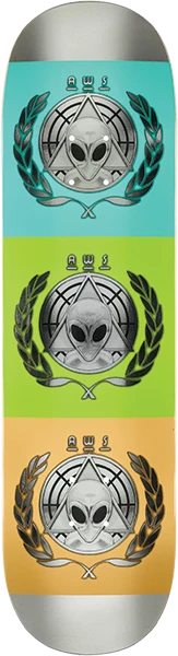 ALIEN WORKSHOP AWOL FOIL SKATEBOARD DECK-8.5 CHROME