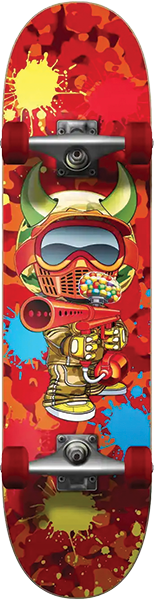 SPPED DEMONS PAINTBALLER SKATEBOARD COMPLETE-7.5 RED CAMO