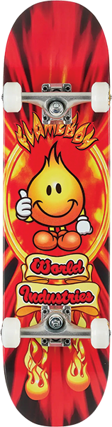 WORLD INDUSTRIES FLAMEBOY V2 SKATEBOARD COMPLETE-7.75
