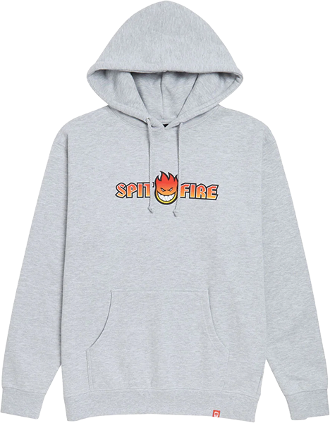 SPITFIRE OG SPLIT FADE FILL HOODIE SWEATSHIRT XLARGE GREY HEATHER