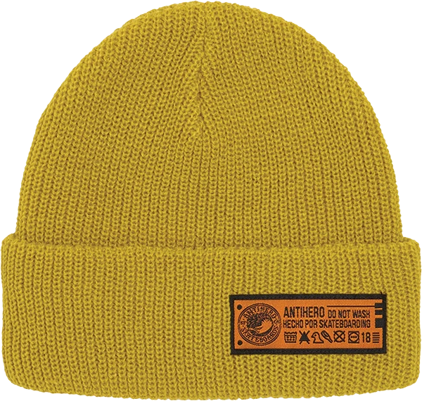 ANTI HERO HECHO POR SKATEBOARDING CUFF BNE OSFM-YEL ORG