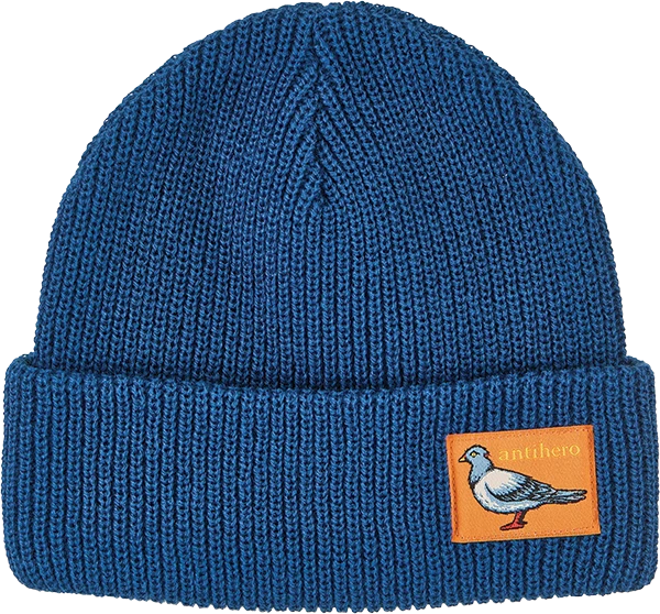 ANTI HERO LIL PIGEON LABEL CUFF BEANIE OSFM-NAVY ORANGE