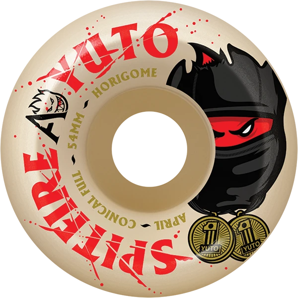 SPITFIRE F4 99A APRIL HORIGOME CONICAL FULL 54MM NAT WHEELS SET