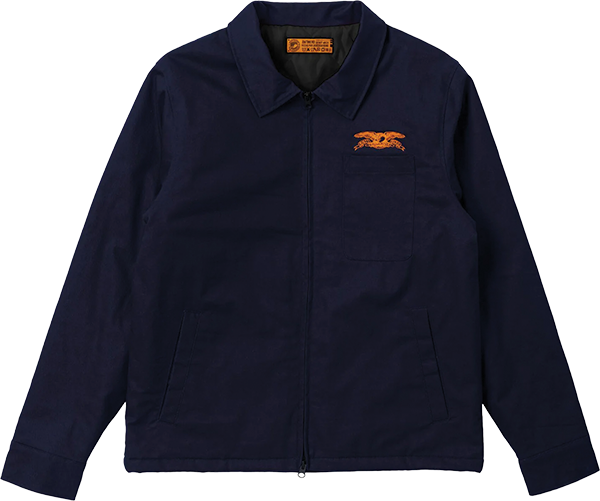 ANTI HERO BASIC EAGLE STASH JACKET MEDIUM NAVY ORANGE