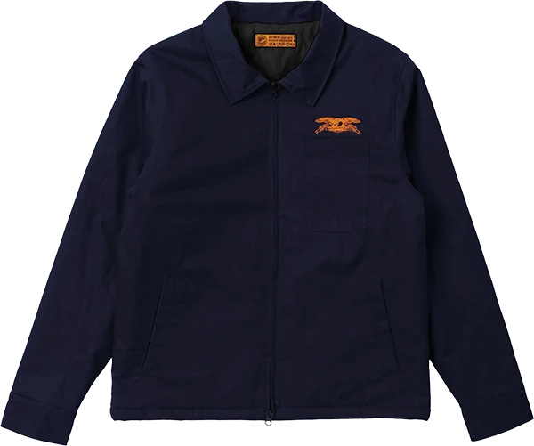 ANTI HERO BASIC EAGLE STASH JACKET LARGE NAVY ORANGE
