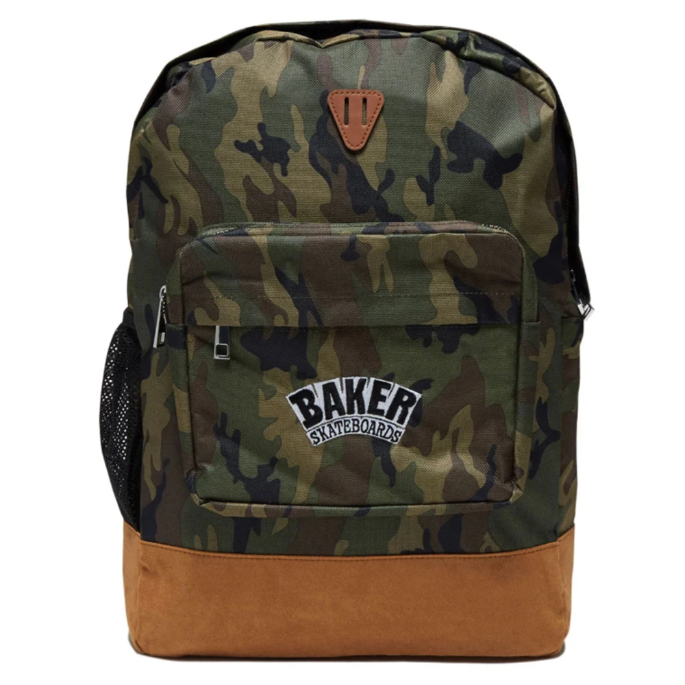 Baker Brand Logo Backpack Camo Tan