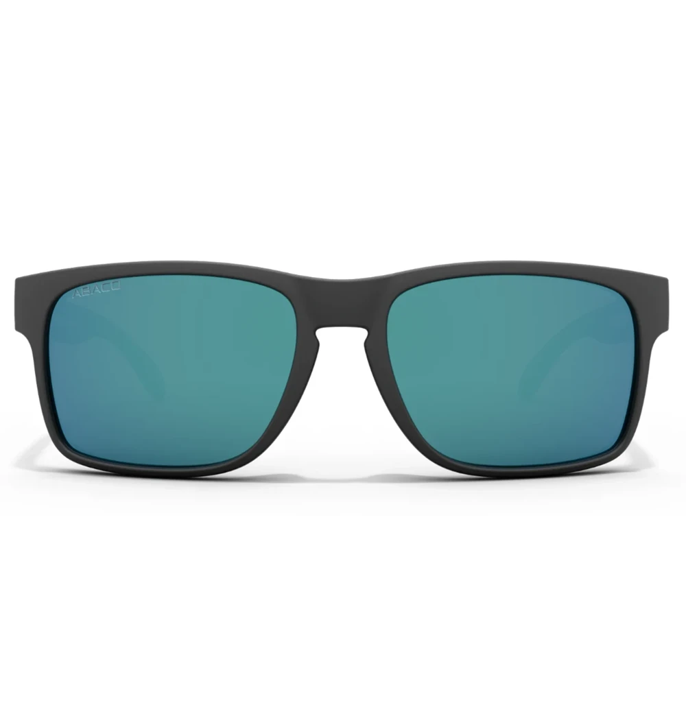 Abaco Dockside Polarized Matte Black Carribean Blue Mirror