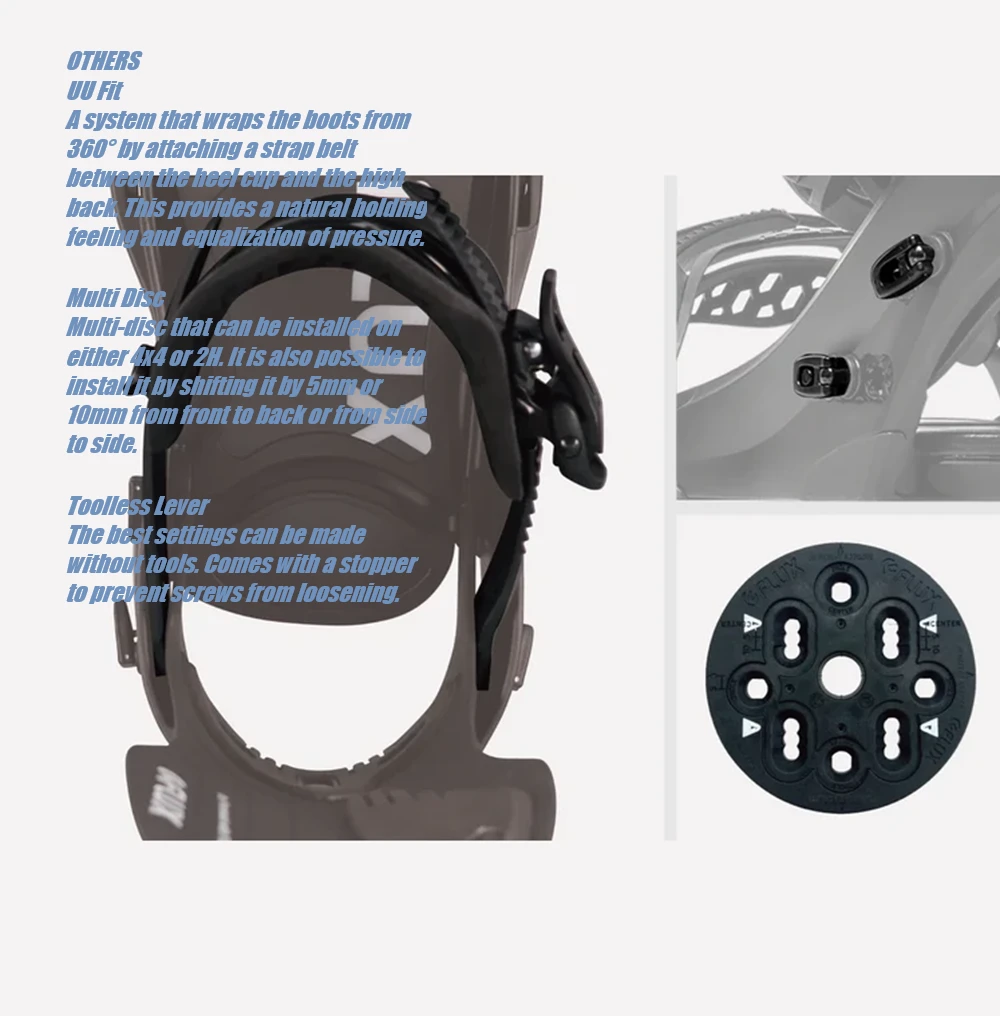 Flux TT Snowboard Bindings 2026 Black Large