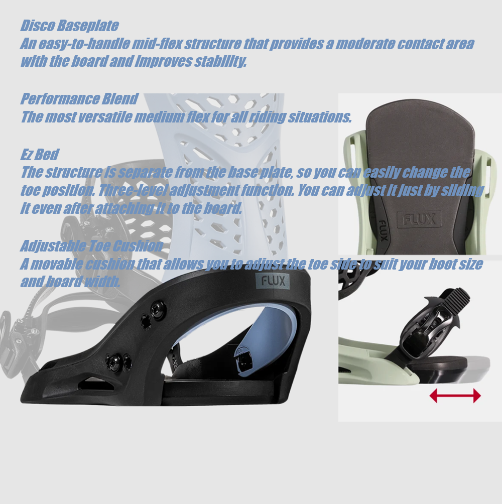 Flux PR Snowboard Bindings 2026 Mint Black Medium