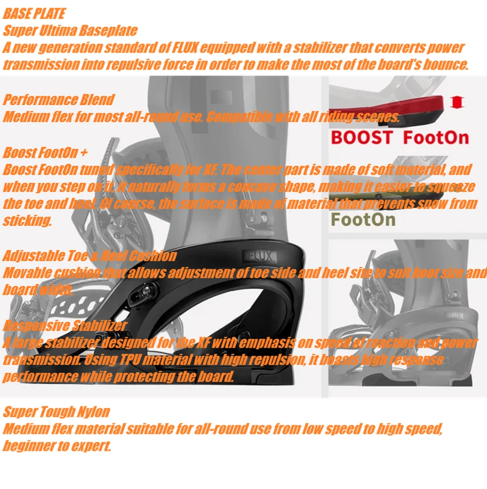 Flux XF Snowboard Bindings 2026 XF Doodah Large