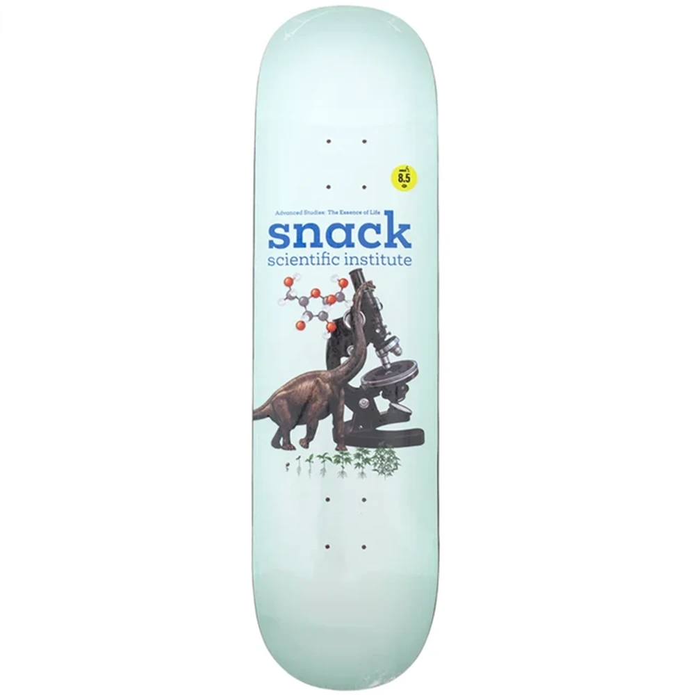 Snack Scientific Institute Skateboard Deck White 8.5x14.25WB