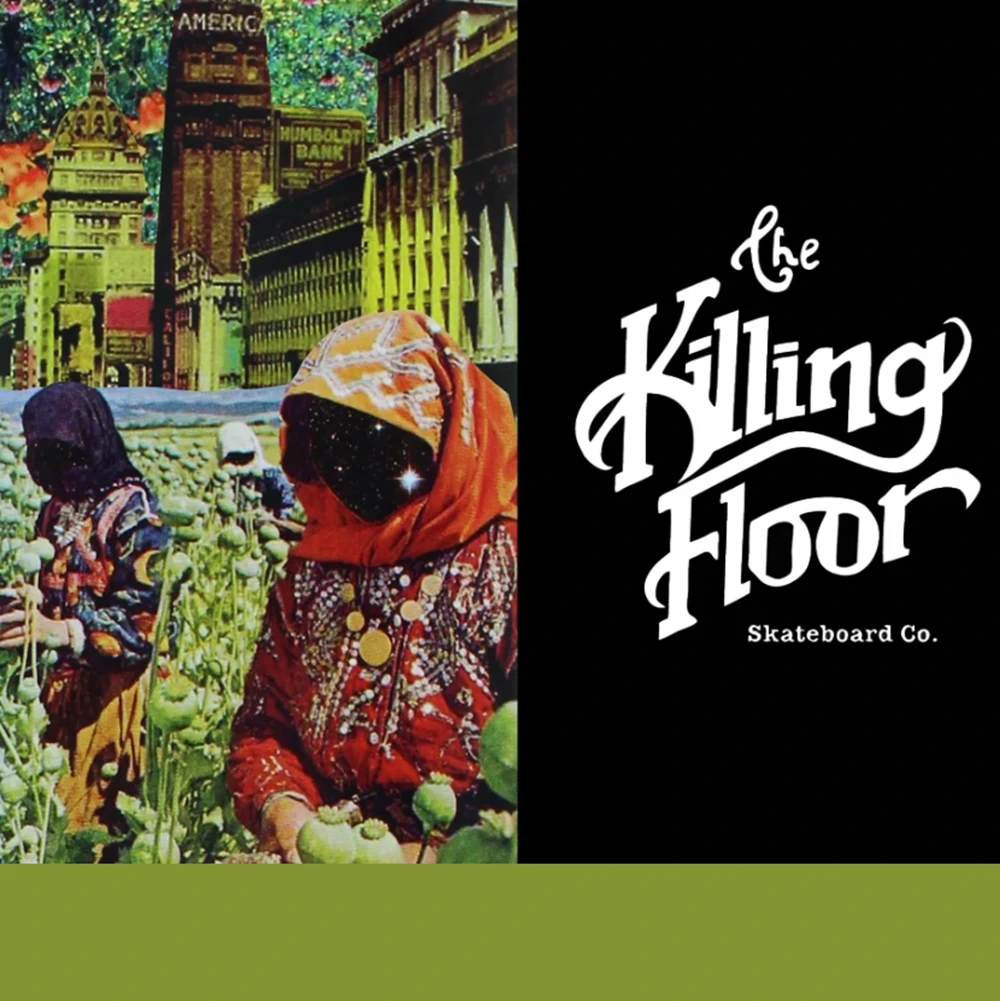 The Killing Floor Alby Finish Line Skateboard Deck Teal 8.25x14.25WB