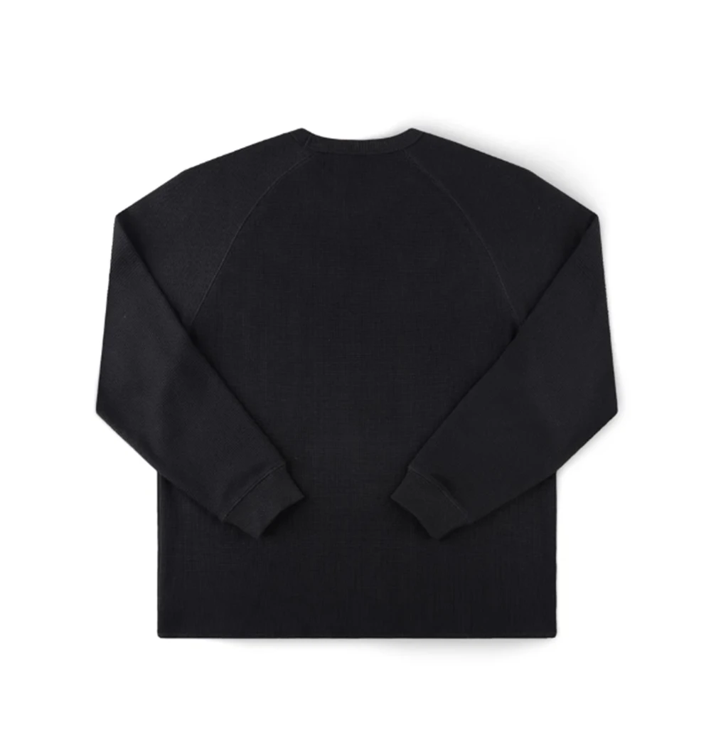Former AG Raglan Waffle Crewneck Black Medium
