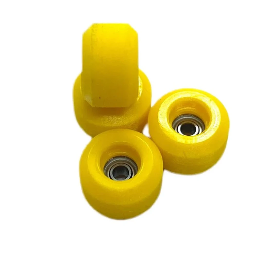 LC Street Shape Urethane Fingerboard Pro Wheels Yellow 8mm 65D