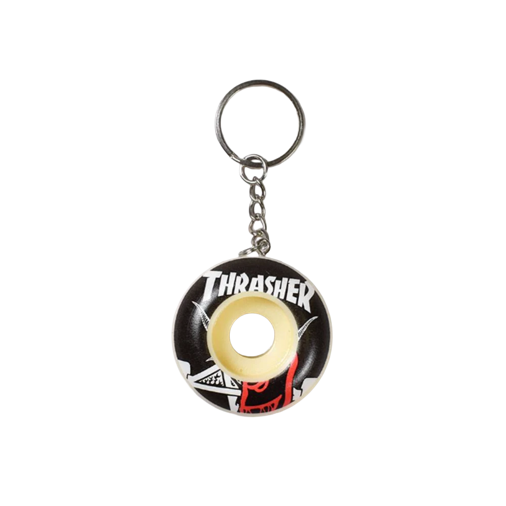 SF x Thrasher Wheel Keychain Natural Black One Size