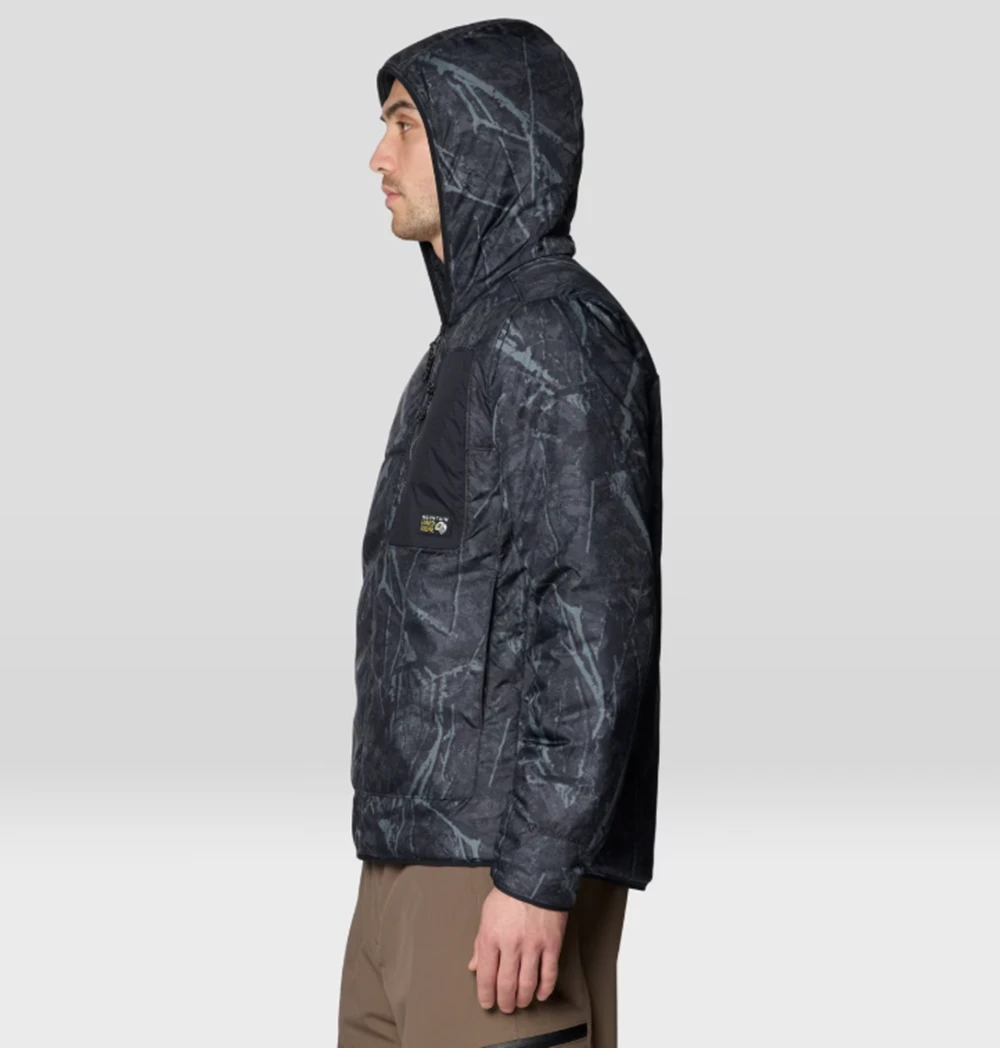 Mountain Hardwear Apres Pro Insulated Hood Jacket Mens Shark Print Black