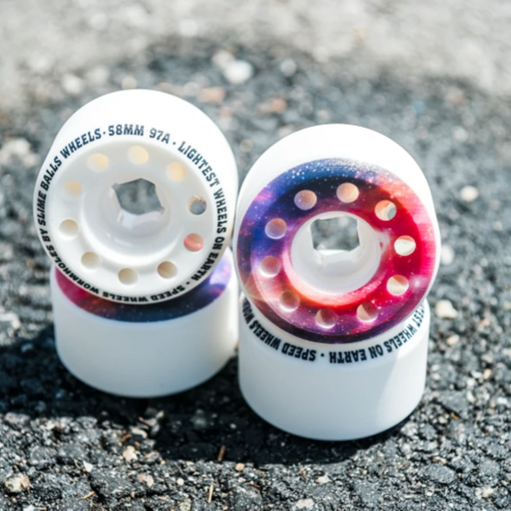 SlimeBalls Worm Holes Wheels Set White Galaxy 58/97a