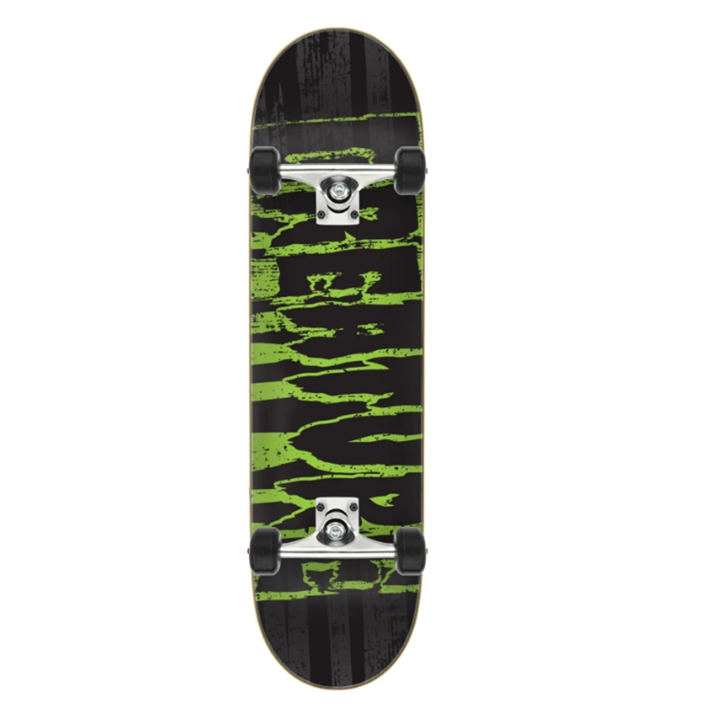 Creature Tattered Large Skateboard Complete Black Green 8.25x14WB