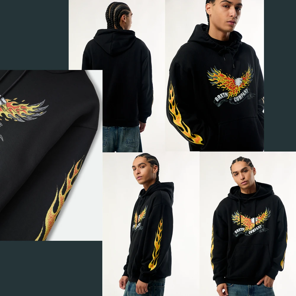 Brixton Blazing Hoodie Black