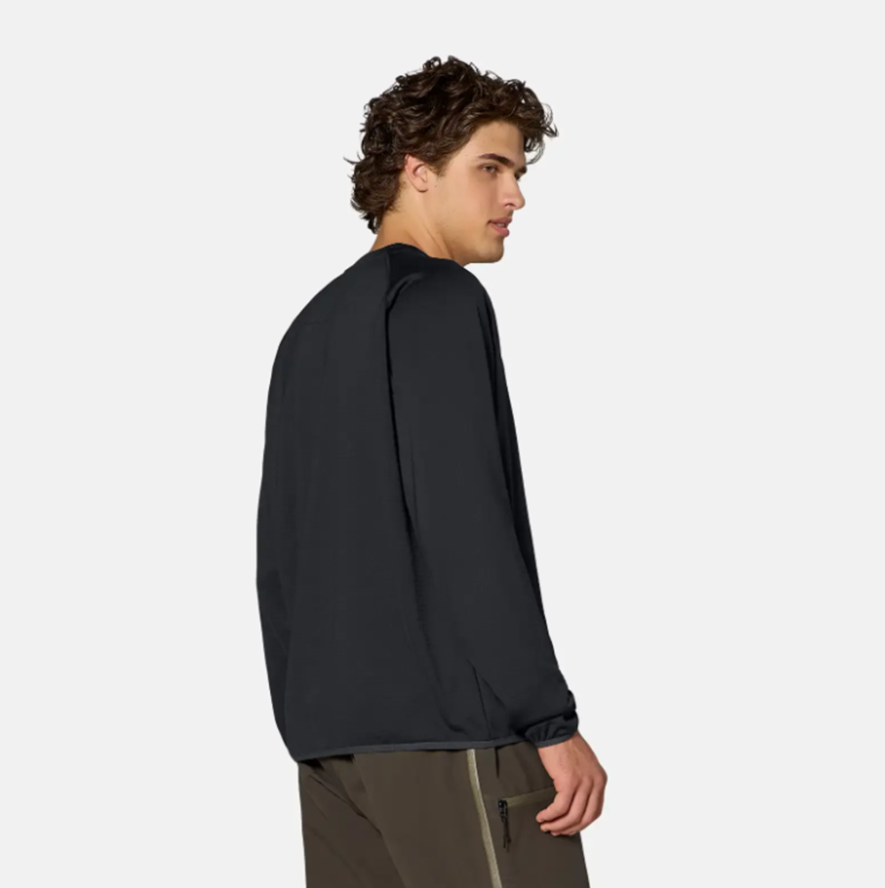 Jones Flagship Grid Fleece Crewneck Mens Black
