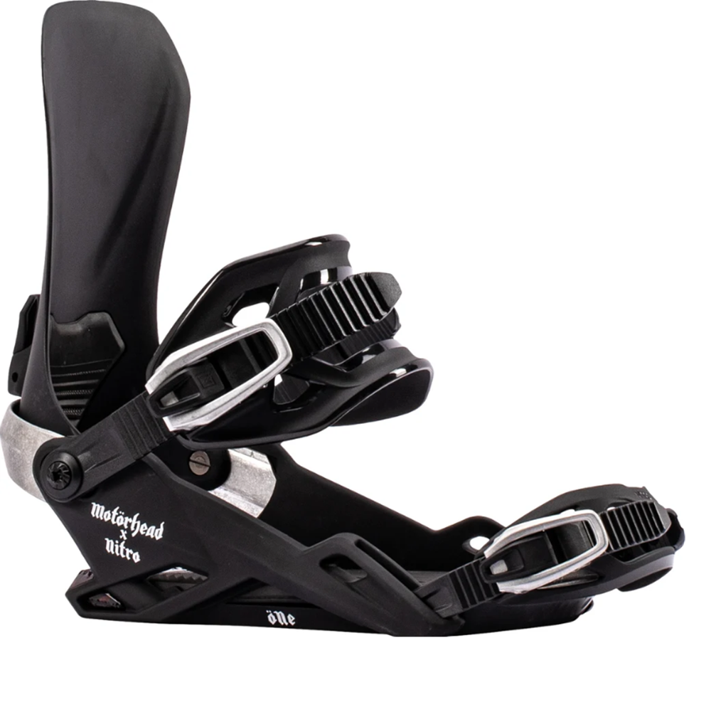 Nitro Motorhead One Snowboard Binding 2027 Black Silver Medium