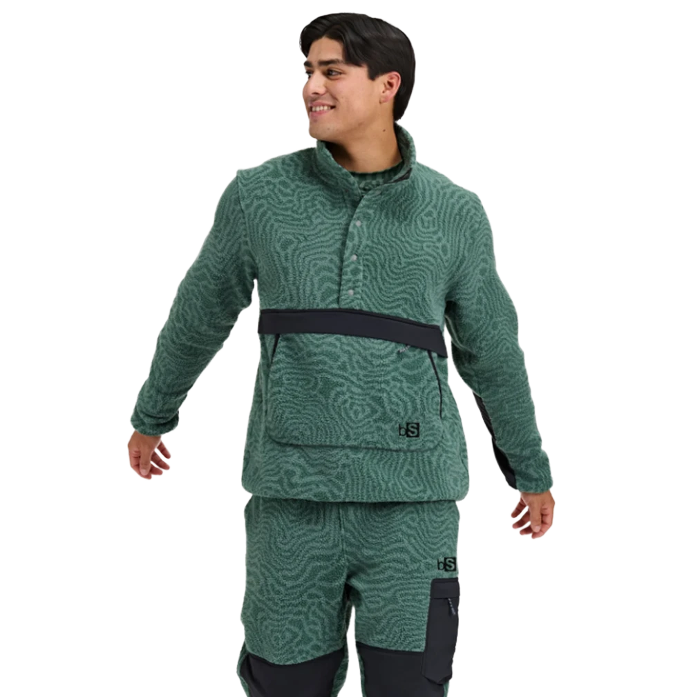 Blackstrap Caldera Sherpa Fleece Pullover Mens Obsidian