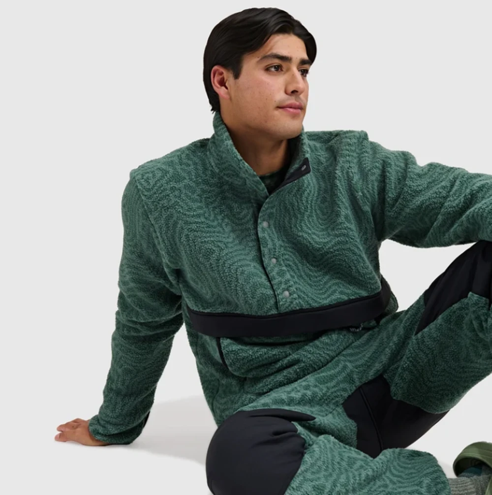 Blackstrap Caldera Sherpa Fleece Pullover Mens Obsidian