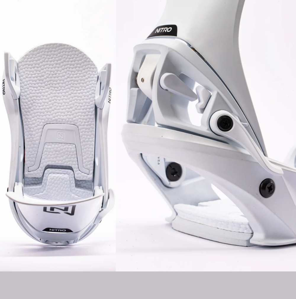 Nitro StepOn Snowboard Bindings 2027 White Large