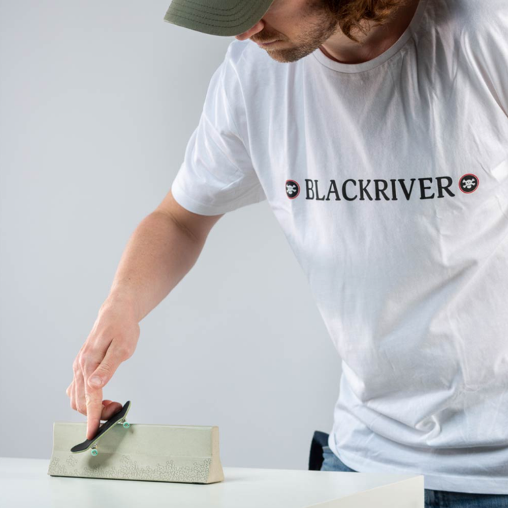 Blackriver Marble Box Ledge Fingerboard Obstacle Grey 3x11