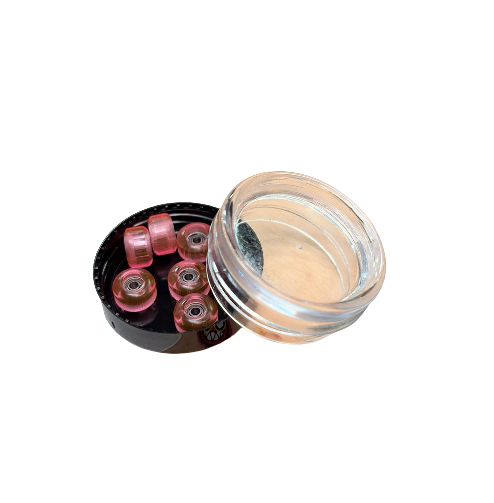 PipSqueak FR Fingerboard Wheels Clear Pink 7.4 Street