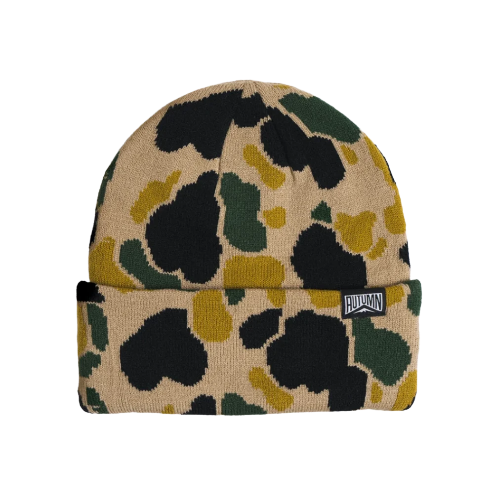 Autumn Duck Camo Beanie Sand