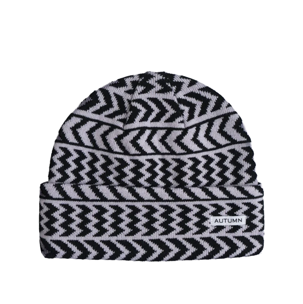 Autumn Chevron Beanie Whisper Pink